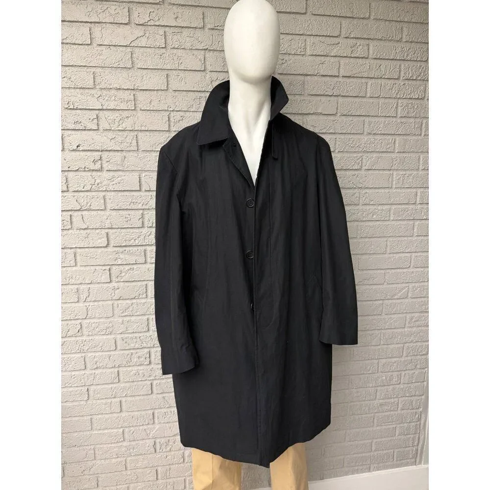 Jos. A. Bank Men’s Black All Weather Trench Raincoat Size 46L